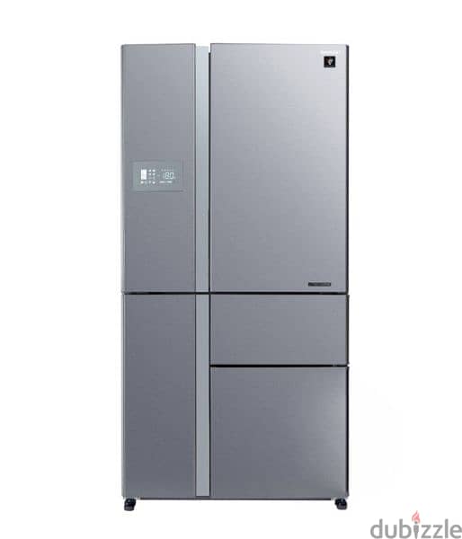 Sharp 5 doors Refrigerator fridge, 850L Net Capacity, Stainless 0