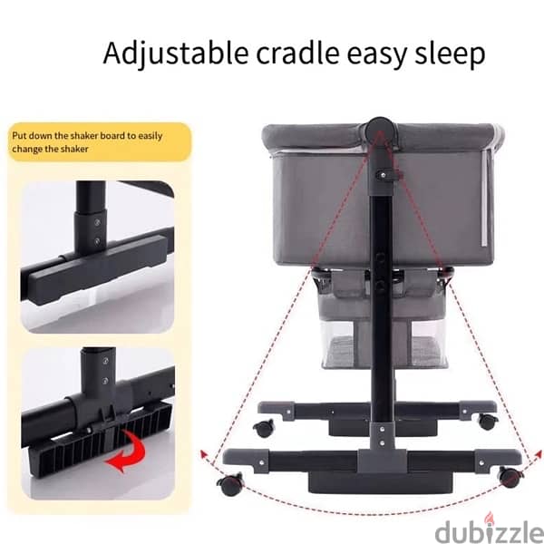 Bedside Sleeper with Adjustable Height and Storage 2