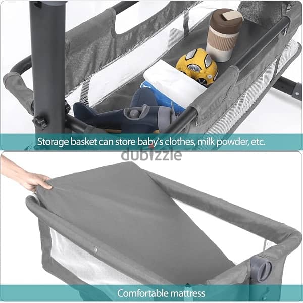 Bedside Sleeper with Adjustable Height and Storage 3