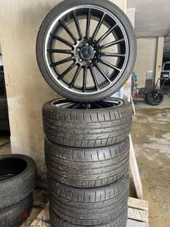 C63 AMG OEM 19'' RIMS WITH TIRES 245/35/19 & 275/30/19