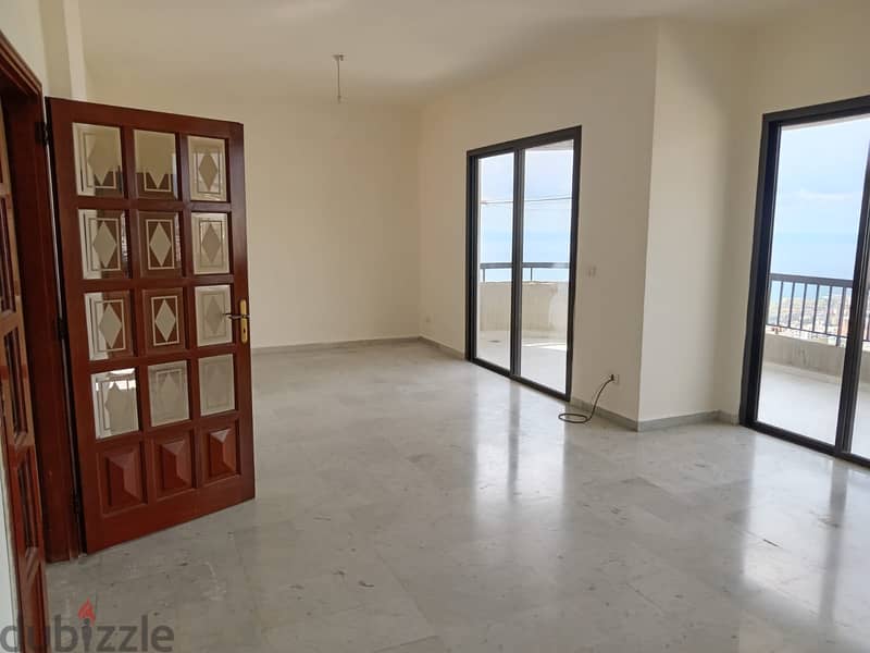 Apartment for RENT,in BLAT/JBEIL, with a great city & sea view. 4