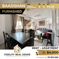 Furnished apartment for rent in Baadghan Aley FS19
