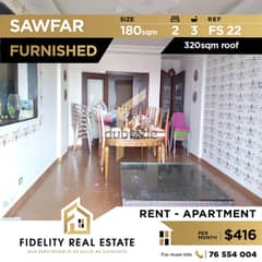 Apartment for rent in Sawfar - Furnished FS22 0
