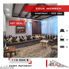 HOT DEAL !!! Apartment for sale in Zouk Mosbeh 200 sqm ref#ck32112