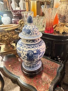 chinese dragon vase porcelaineفاز بورسلان صيني قديم انتيك طول ٦٠سم
