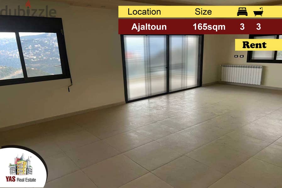 Ajaltoun 165m2 | Rent | New Building | Panoramic View | DA | 0