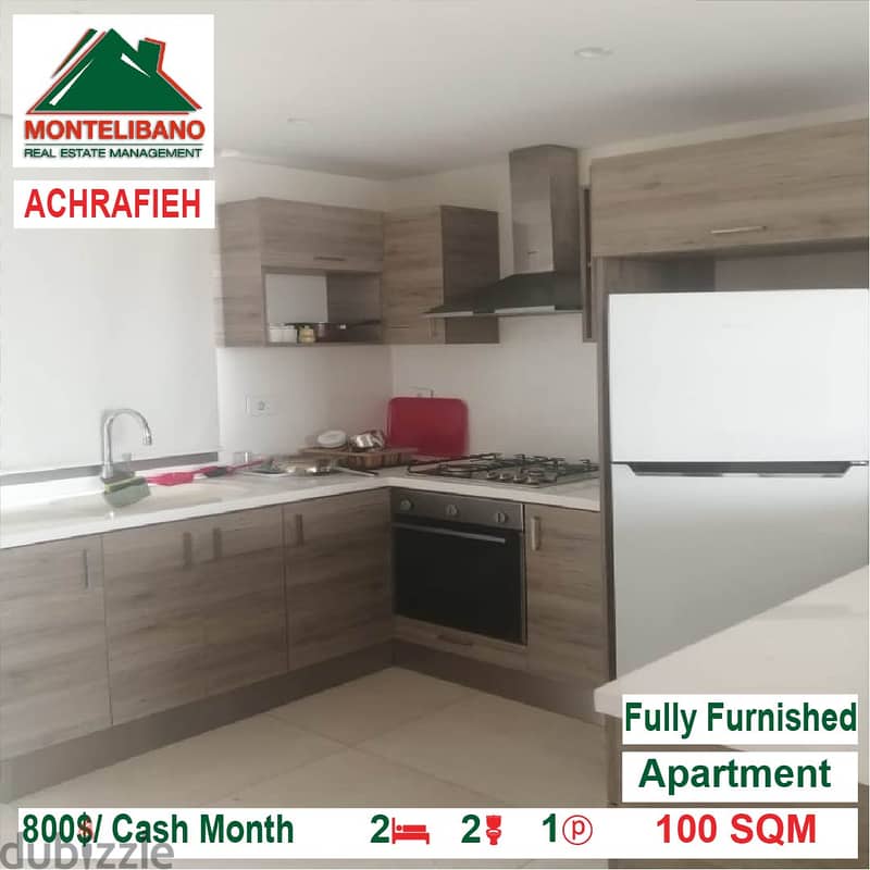 800$/Cash Month!! Apartment for rent in Achrafieh!! 1