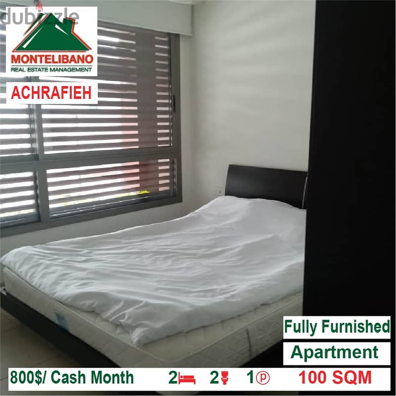 800$/Cash Month!! Apartment for rent in Achrafieh!! 2