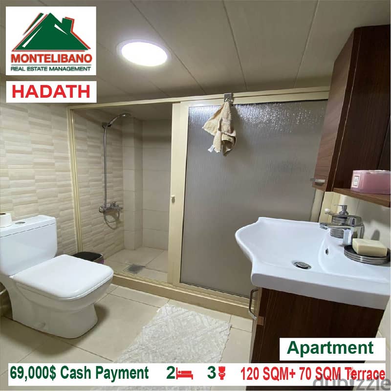 69,000$ Cash Payment!! Apartment for sale in Hadath!! 6