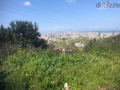 mansourieh main road two plots 1988 sqm open sea view Ref#6092