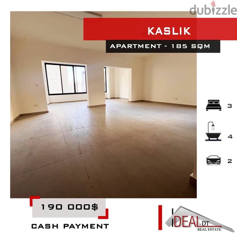 Apartment for sale in Kaslik 185 sqm ref#ma5102 0