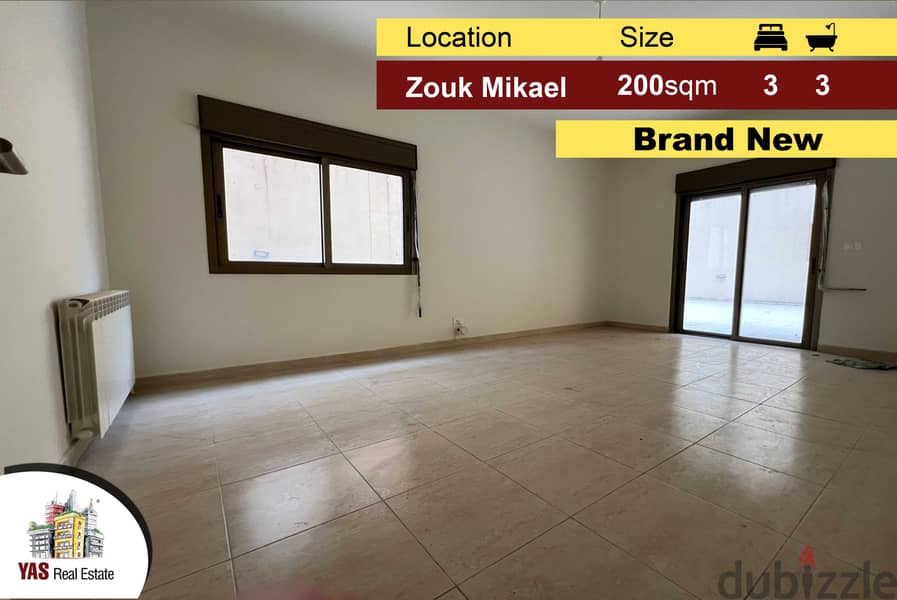 Zouk Mikael 200m2 | 40m2 Terrace |  New | Panoramic View | Luxury |EH 0