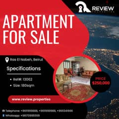 Apartment for sale in Ras El-Nabeh شقة للبيع في راس النبع