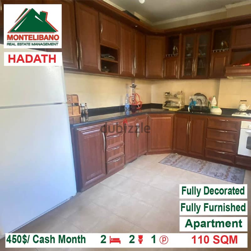 450$!! Fully Furnished Apartment for rent located in Hadath 3