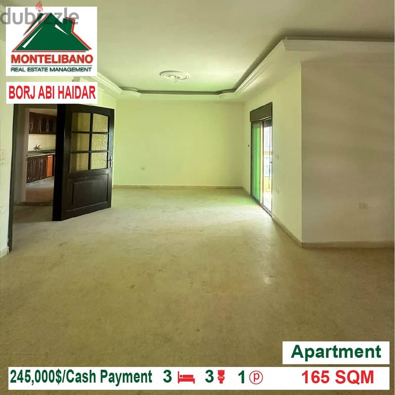 245000$!! Apartment for sale located in Borj Abi Haidar 1