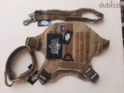 K9 Gear Training Set ( Harness+Leash+Collar+Sticker)