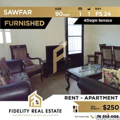 Furnished apartment for rent in Sawfar FS24 0