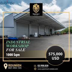 1000SQ INDUSTRIAL WORKSHOP IN ROUMIEH 1ST DEGREE , RO-105