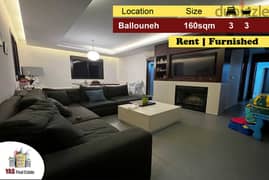 Ballouneh 160m2 | Rent | Furnished | High End | Panoramic View | KS |