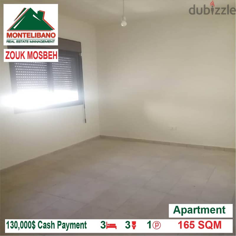 130,000$ Cash Payment!! Apartment for sale in Zouk Mosbeh!! 2
