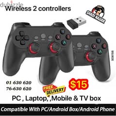 2 wireless controllers tablet, mobile & PC