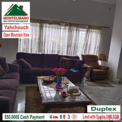 Land with Duplex for sale in Yahchouch!!!