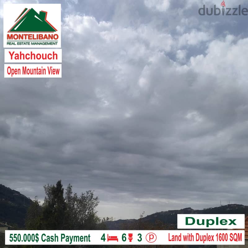 Land with Duplex for sale in Yahchouch!!! 1