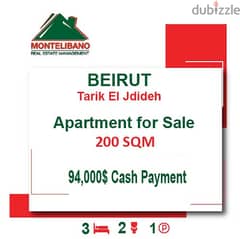 94000$!! Apartment for sale located in Tarik El Jdideh