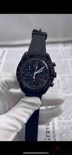 omega watch full black