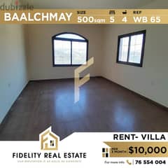 Villa for rent in Baalchmay WB65