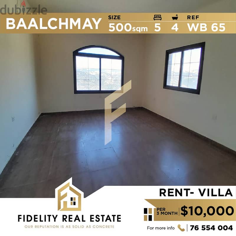Villa for rent in Baalchmay WB65 0