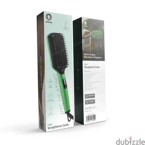 Green Lion Hair Straightener Comb 1