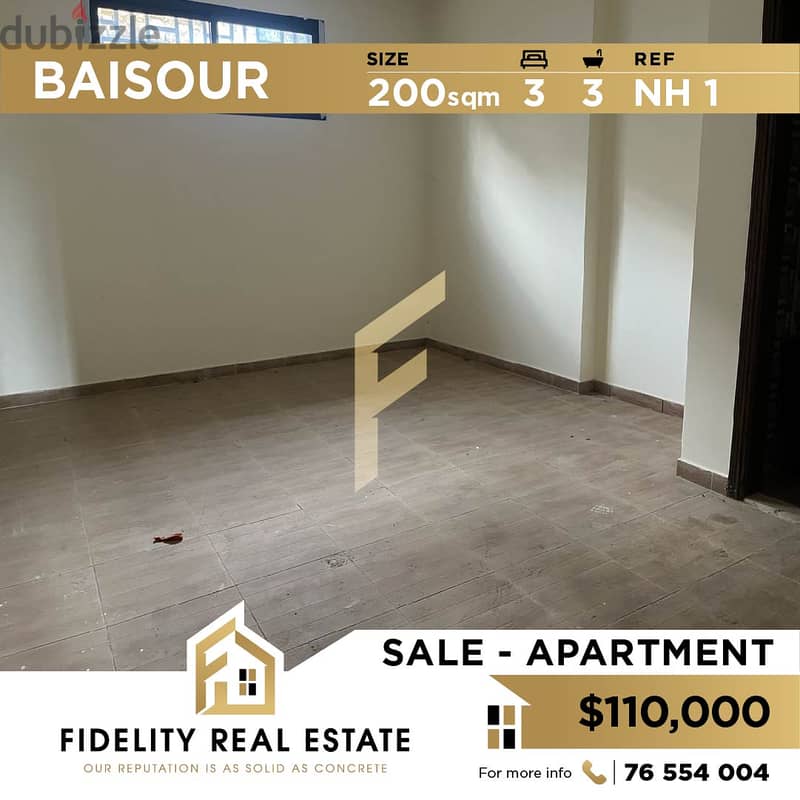 Apartment for sale in Baisour NH1 0