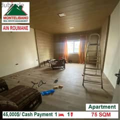 45000$!! Apartment for sale located in Ain Roumaneh 0