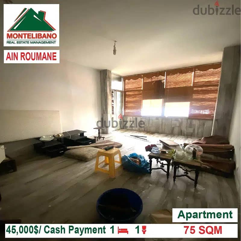 45000$!! Apartment for sale located in Ain Roumaneh 1