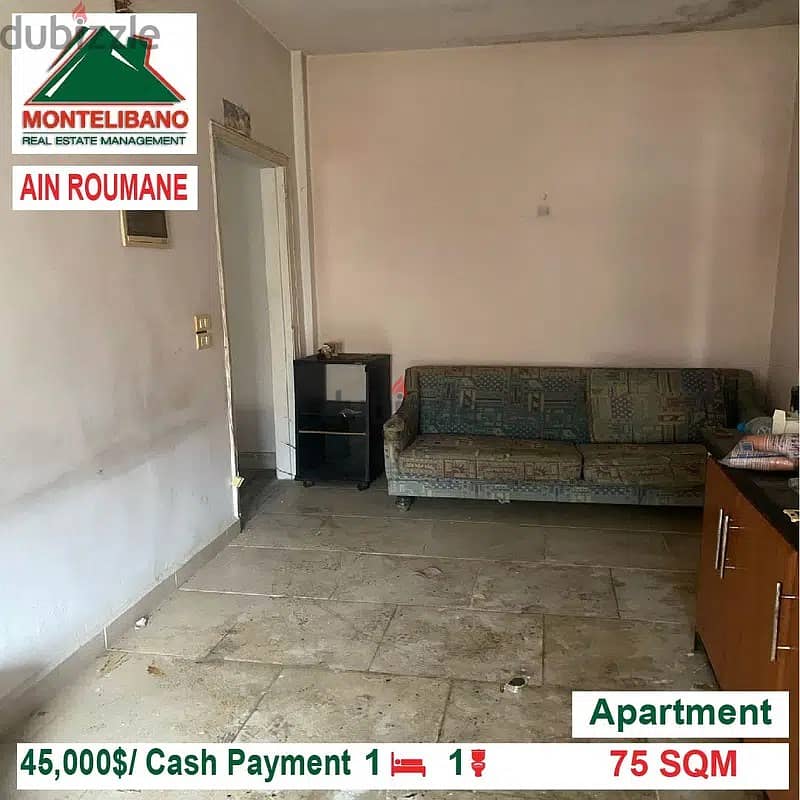 45000$!! Apartment for sale located in Ain Roumaneh 3