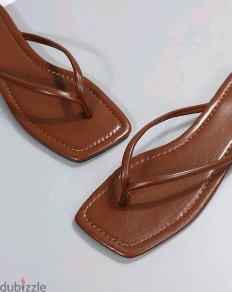 Fashionable Solid Minimalist Outdoor T-Strap Flat Sandals 2