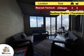 Mazraat Yachouh 230m2 | Terrace | Furnished | Duplex Rooftop | View|NE 0