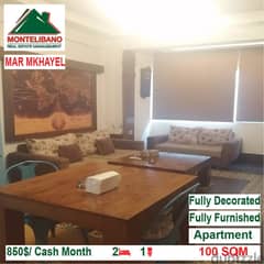 850$/Cash Month!! Apartment for rent in Mar Mkhayel!! 0