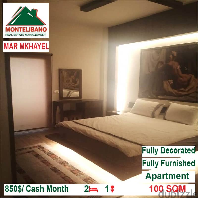 850$/Cash Month!! Apartment for rent in Mar Mkhayel!! 2