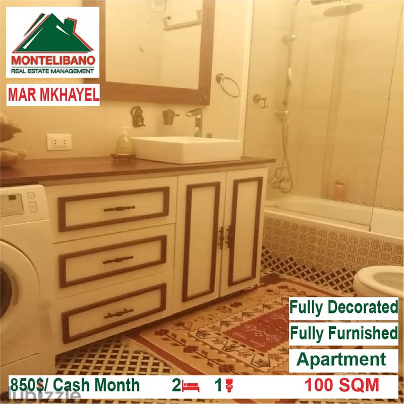 850$/Cash Month!! Apartment for rent in Mar Mkhayel!! 4