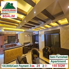130000$!! Fully Furnished Apartment for sale located in Bsalim
