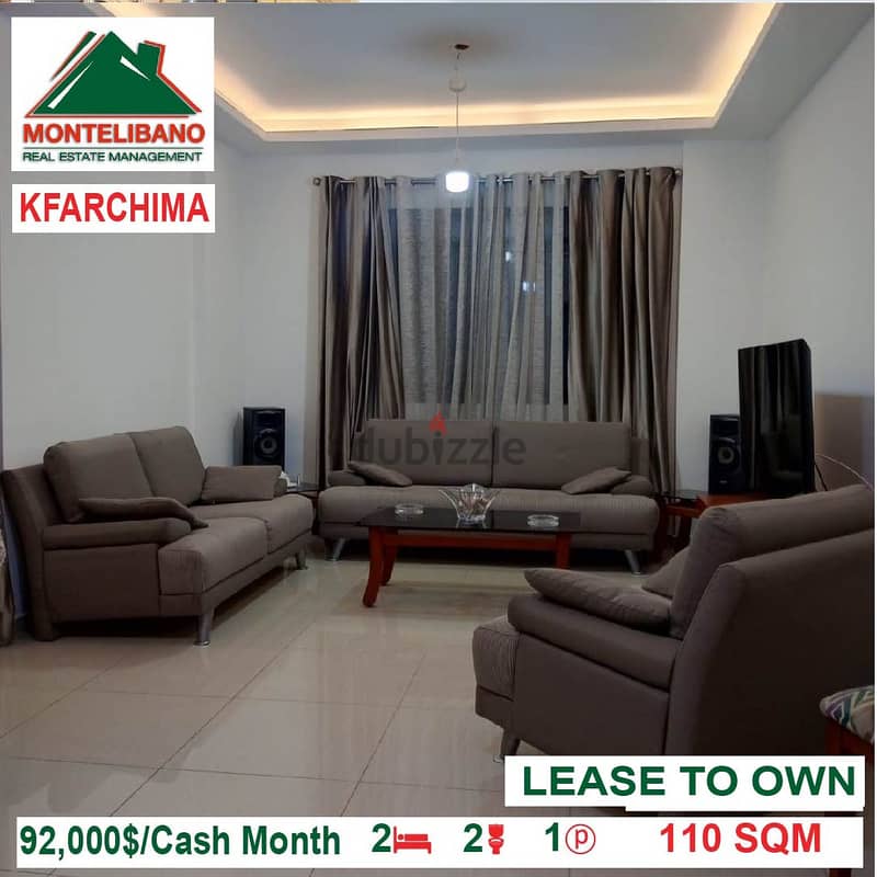 92000$!! Apartment for sale located in Kfarchima 1