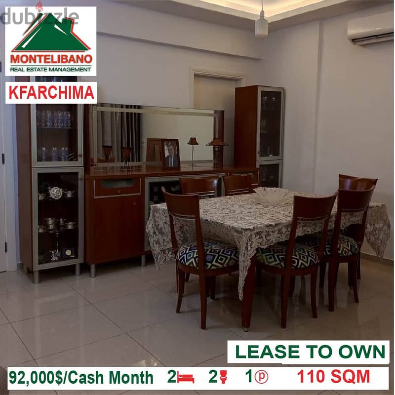 92000$!! Apartment for sale located in Kfarchima 2