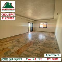92000$!!! Apartment for sale located in Choueifat El Koubbe 0