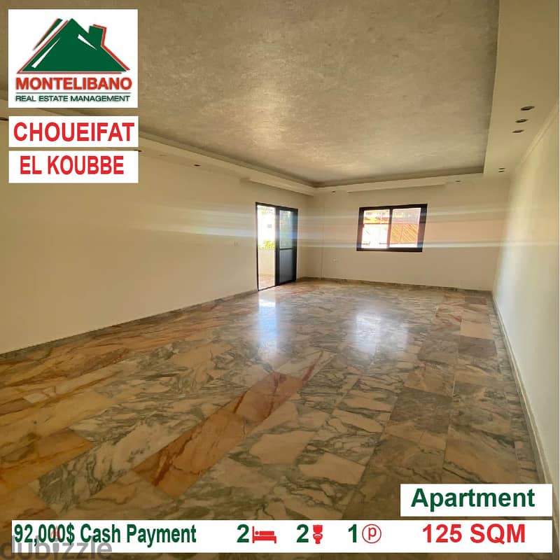 92000$!!! Apartment for sale located in Choueifat El Koubbe 0