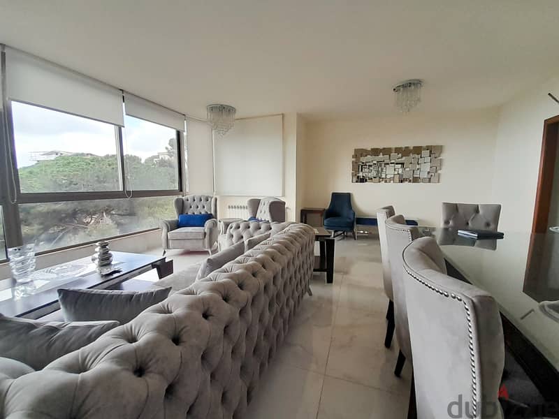 165 SQM Furnished Apartment in Broumana, Metn with a Panoramic View 2
