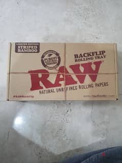 RAW rolling bamboo tray with box