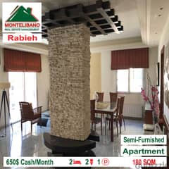 Apartment for rent in Rabieh!!!