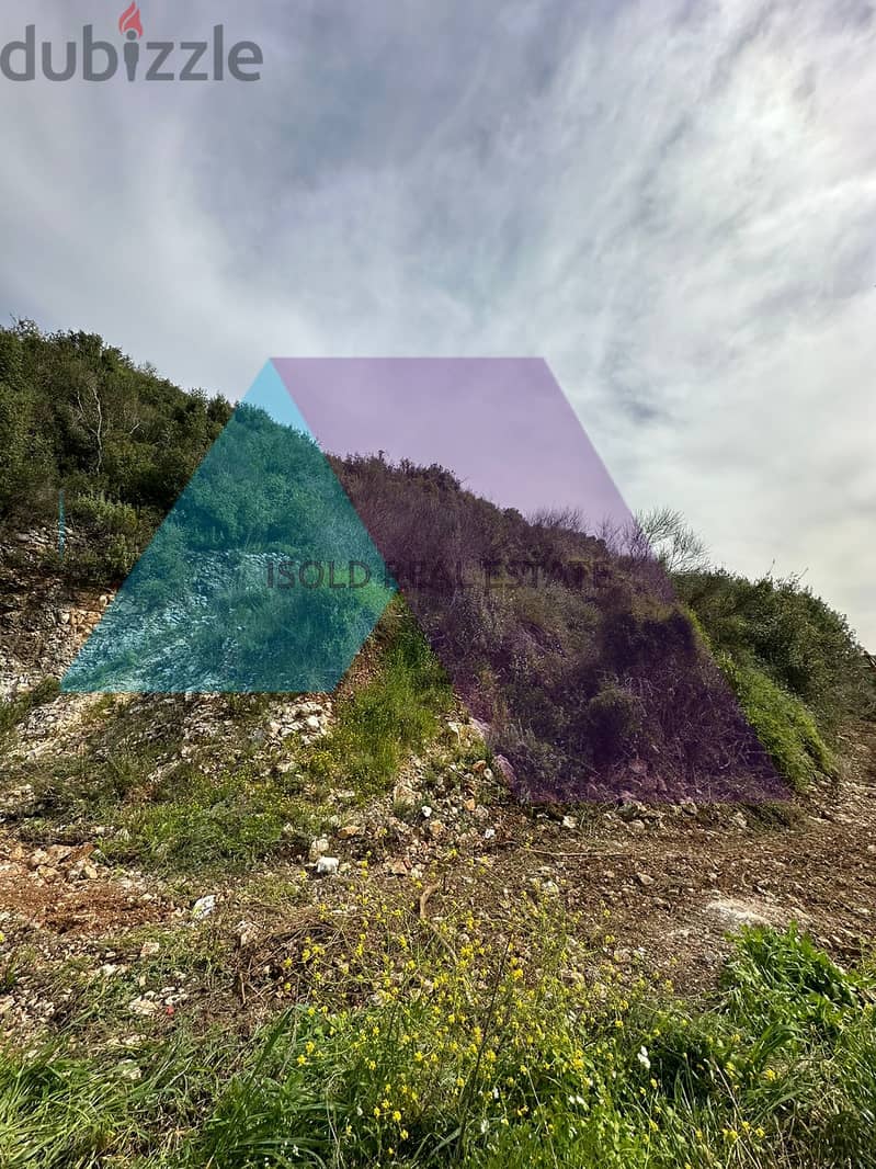 A 2193 m2 land having an open mountain view for sale in Eddeh/Batroun 1